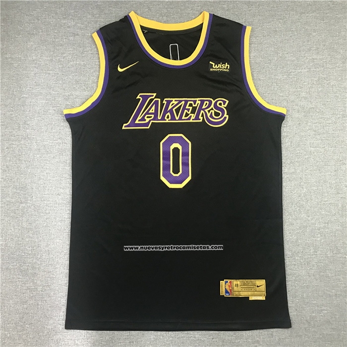 Maglia Los Angeles Lakers Russell Westbrook #0 Statement 2021-22 Nero